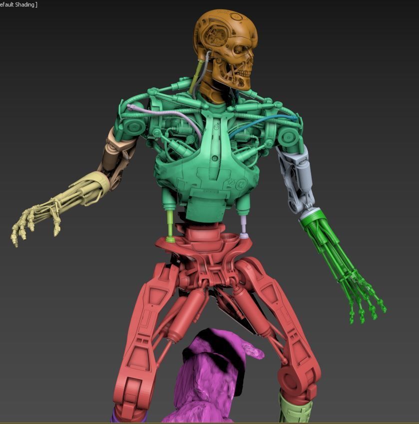 Terminator T-800 Endoskeleton Rekvizit T1 V2 High Detal 3D print model_41