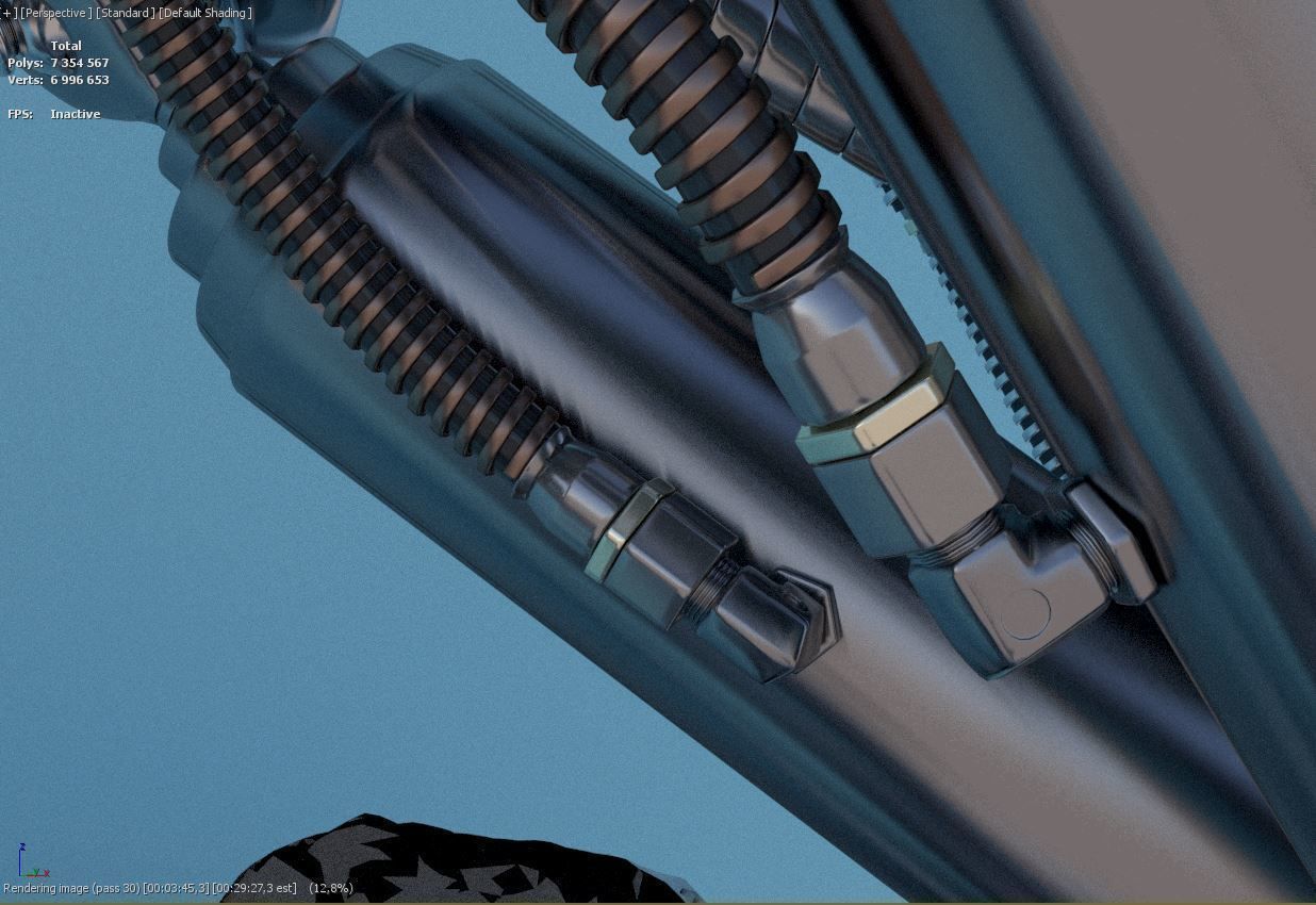 Terminator T-800 Endoskeleton Rekvizit T1 V2 High Detal 3D print model_37