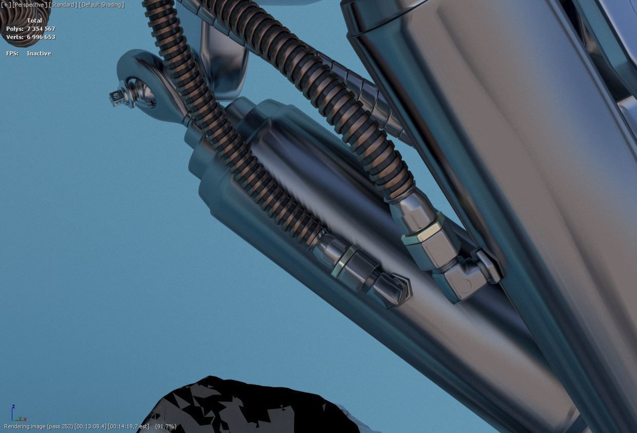 Terminator T-800 Endoskeleton Rekvizit T1 V2 High Detal 3D print model_38