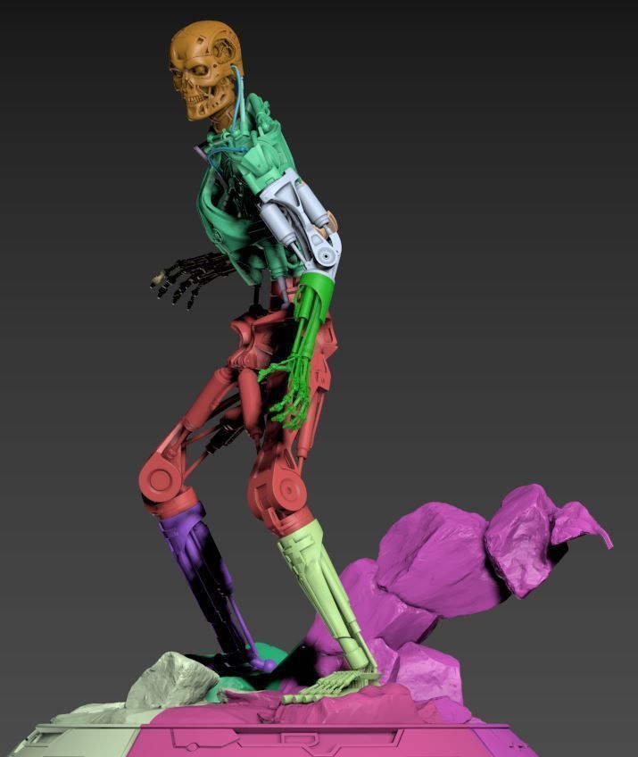 Terminator T-800 Endoskeleton Rekvizit T1 V2 High Detal 3D print model_52