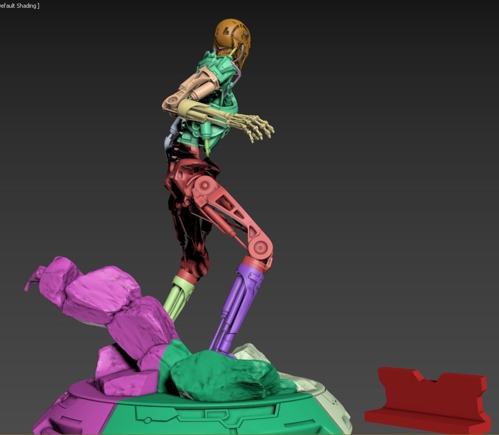 Terminator T-800 Endoskeleton Rekvizit T1 V2 High Detal 3D print model_57