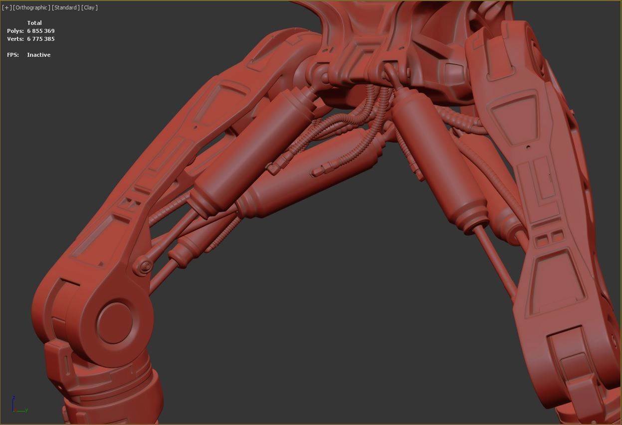 Terminator T-800 Endoskeleton Rekvizit T1 V2 High Detal 3D print model_18