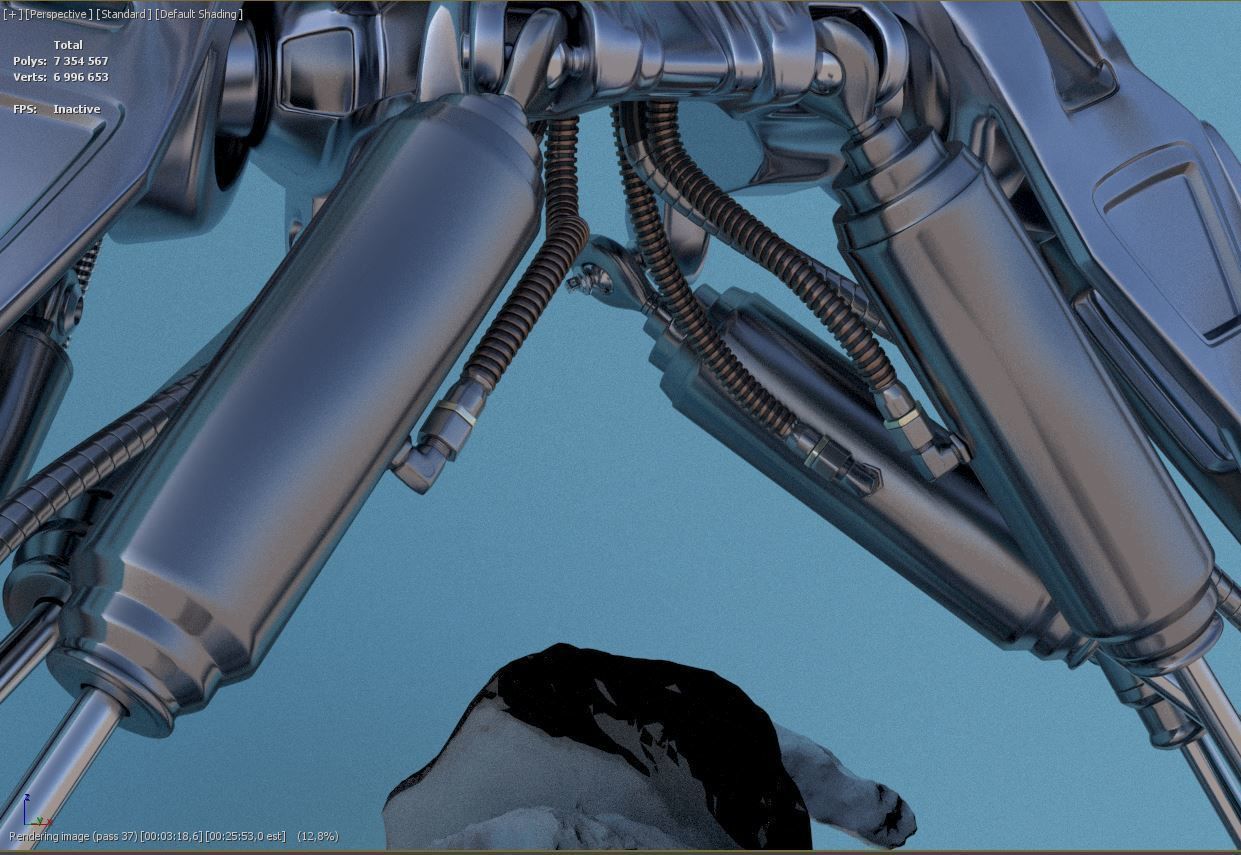 Terminator T-800 Endoskeleton Rekvizit T1 V2 High Detal 3D print model_39