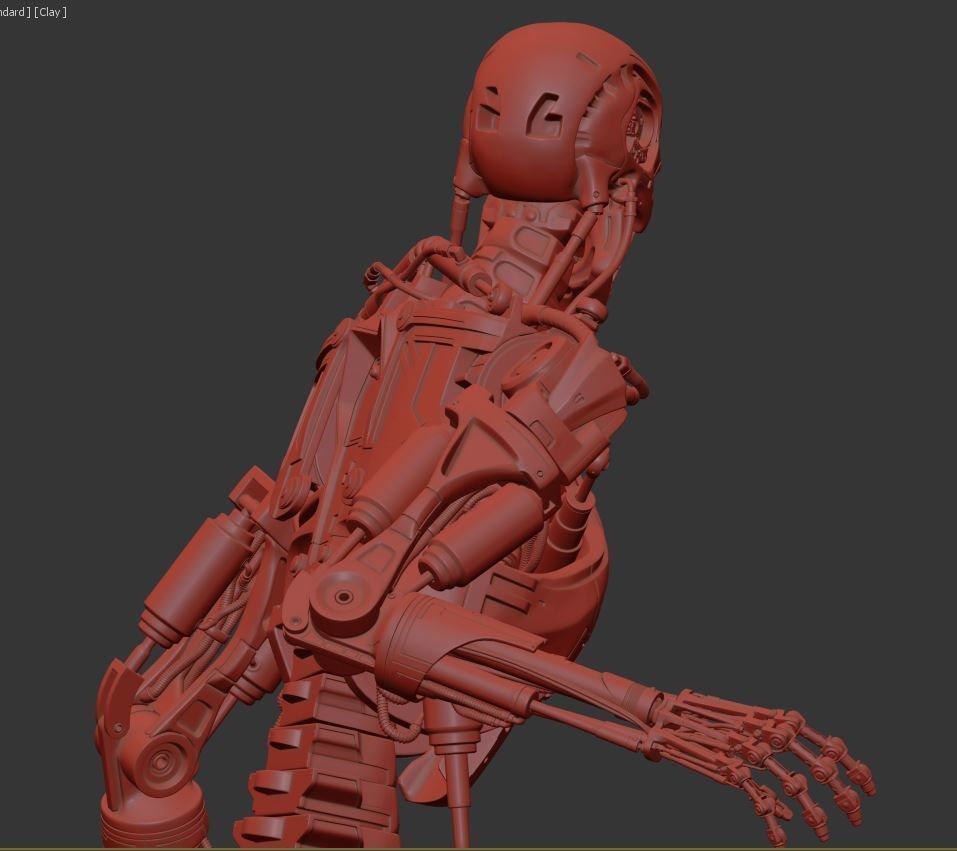 Terminator T-800 Endoskeleton Rekvizit T1 V2 High Detal 3D print model_13