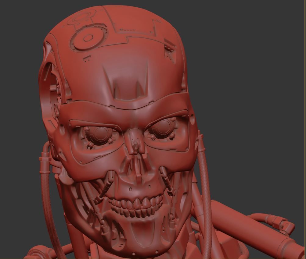 Terminator T-800 Endoskeleton Rekvizit T1 V2 High Detal 3D print model_10