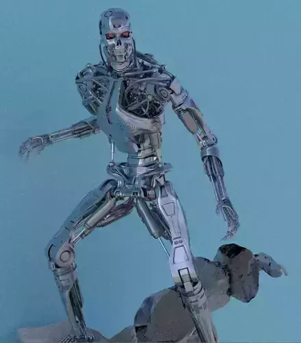 Terminator T-800 Endoskeleton Rekvizit T1 V2 High Detal 3D print model
