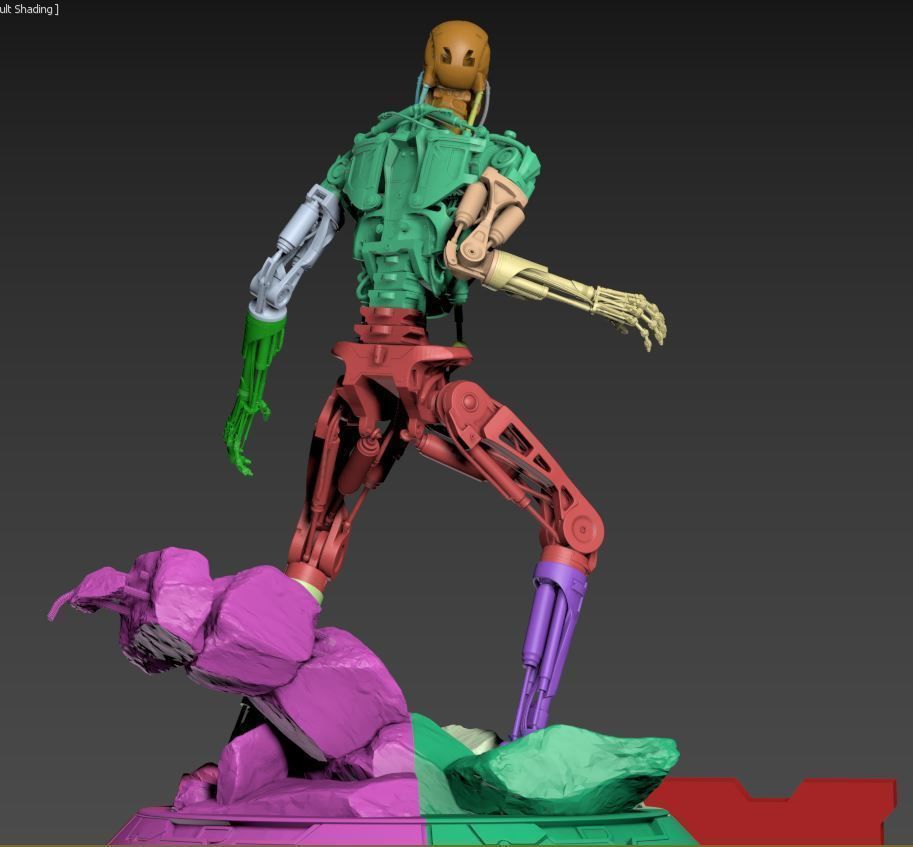 Terminator T-800 Endoskeleton Rekvizit T1 V2 High Detal 3D print model_48