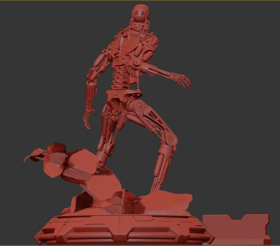 Terminator T-800 Endoskeleton Rekvizit T1 V2 High Detal 3D print model_30