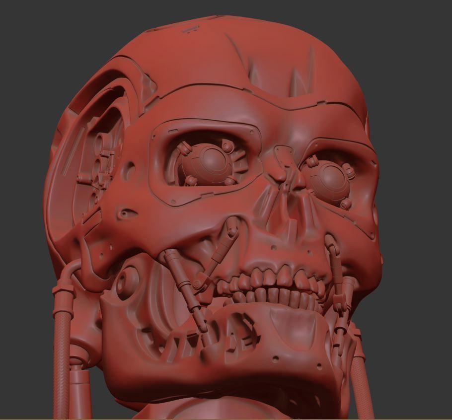 Terminator T-800 Endoskeleton Rekvizit T1 V2 High Detal 3D print model_28