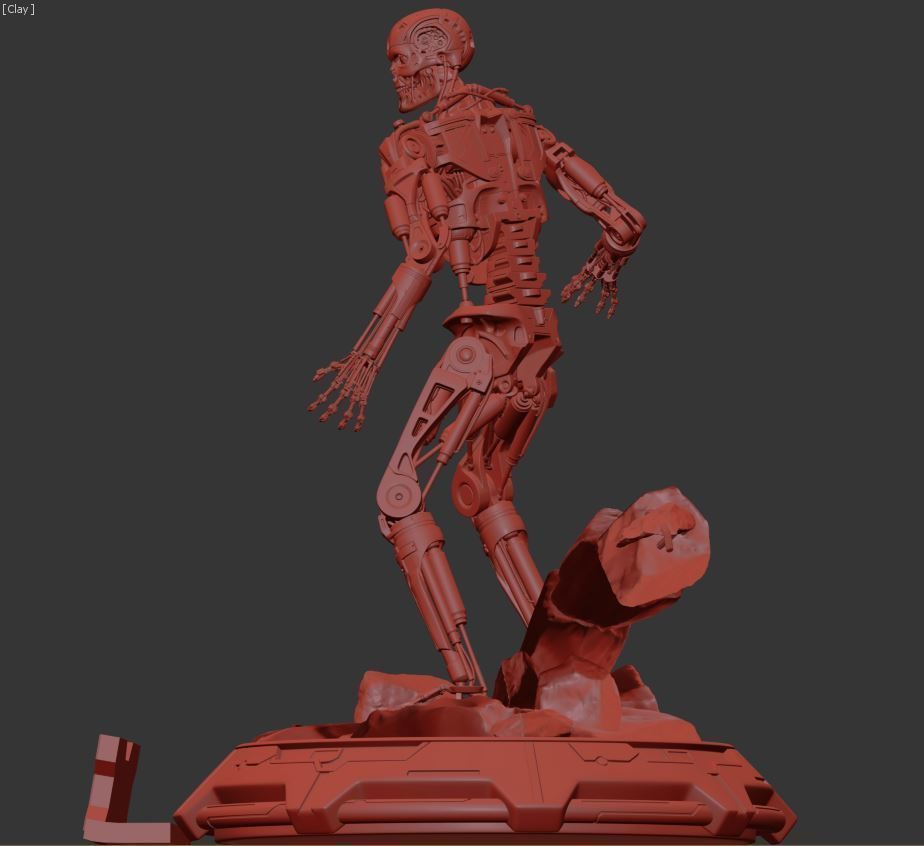 Terminator T-800 Endoskeleton Rekvizit T1 V2 High Detal 3D print model_26