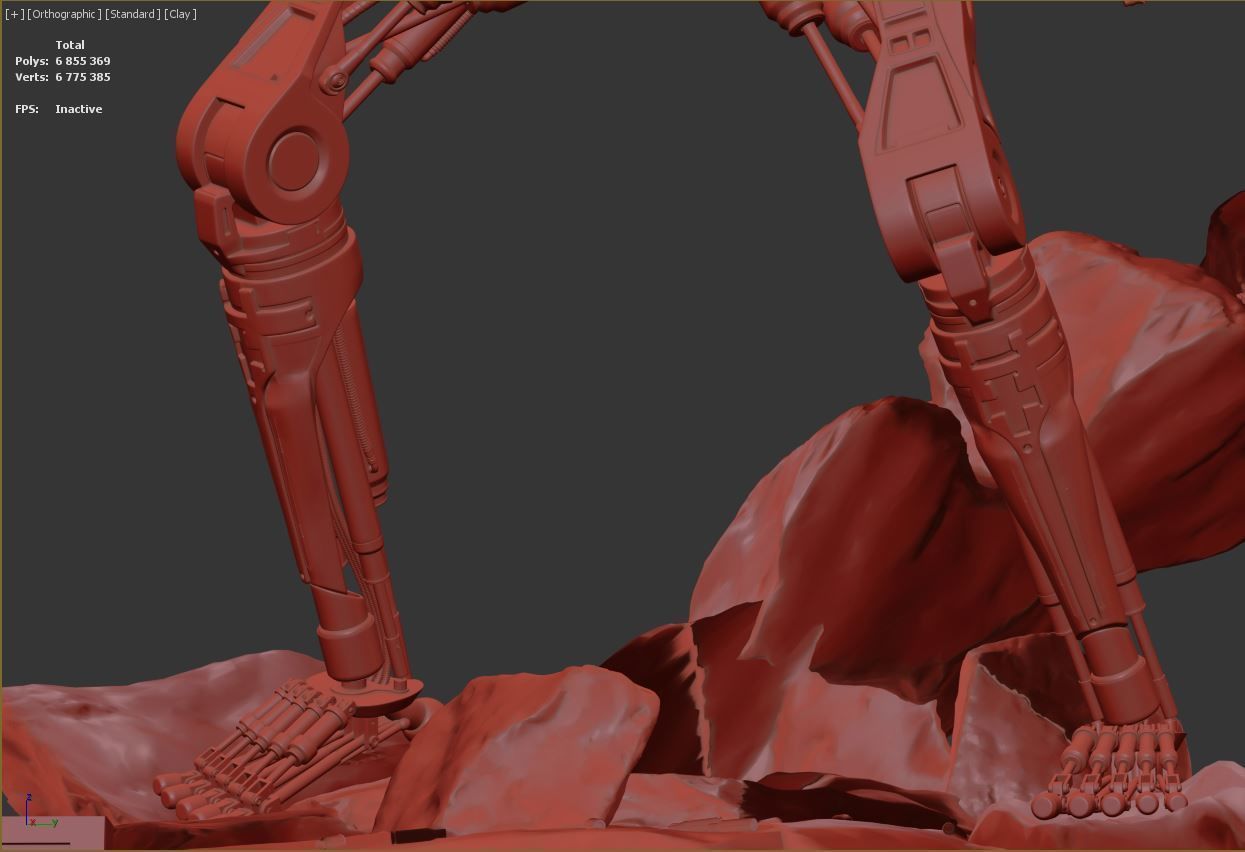 Terminator T-800 Endoskeleton Rekvizit T1 V2 High Detal 3D print model_19