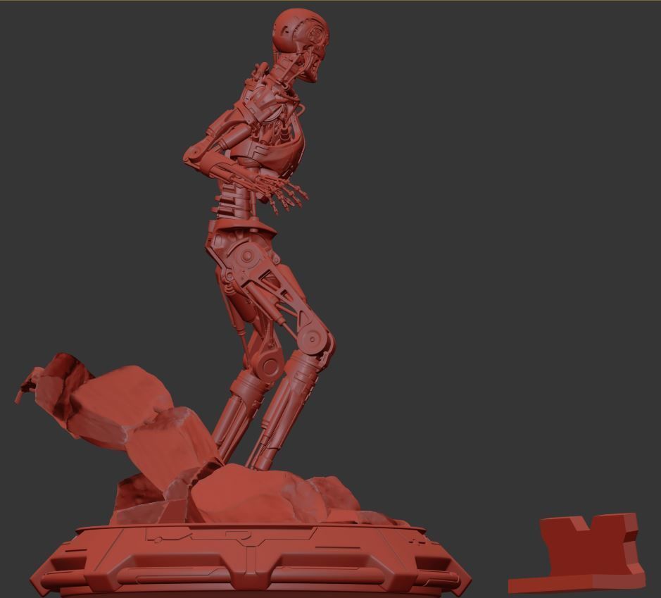 Terminator T-800 Endoskeleton Rekvizit T1 V2 High Detal 3D print model_31