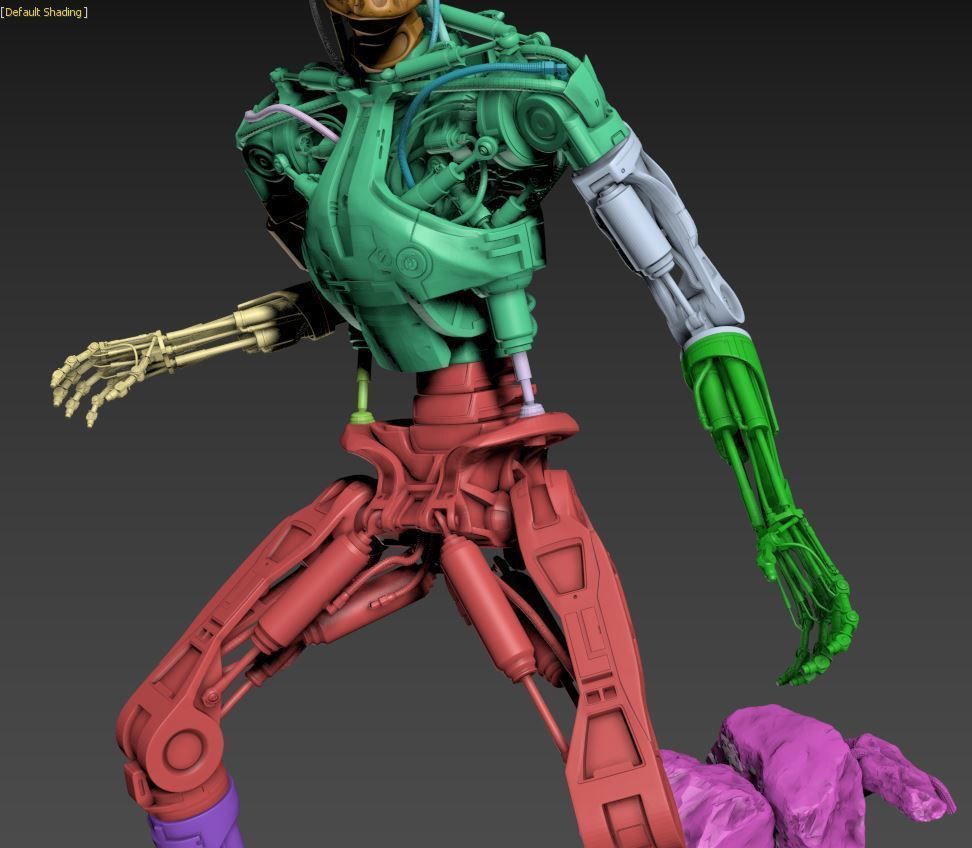 Terminator T-800 Endoskeleton Rekvizit T1 V2 High Detal 3D print model_54