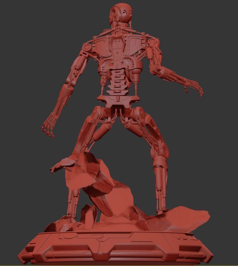 Terminator T-800 Endoskeleton Rekvizit T1 V2 High Detal 3D print model_29