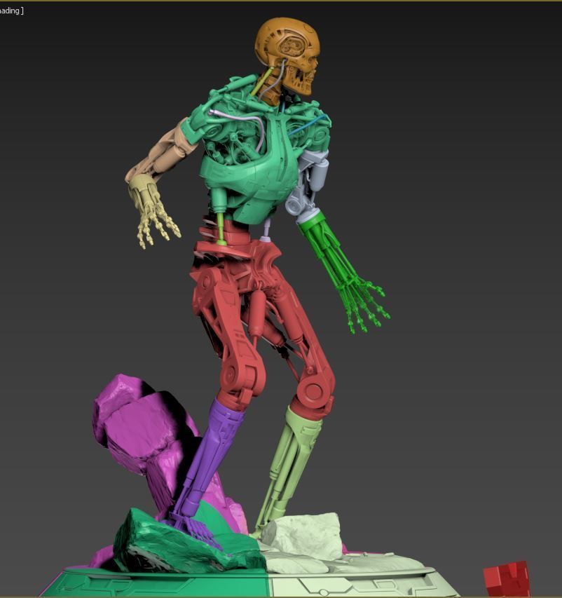 Terminator T-800 Endoskeleton Rekvizit T1 V2 High Detal 3D print model_49