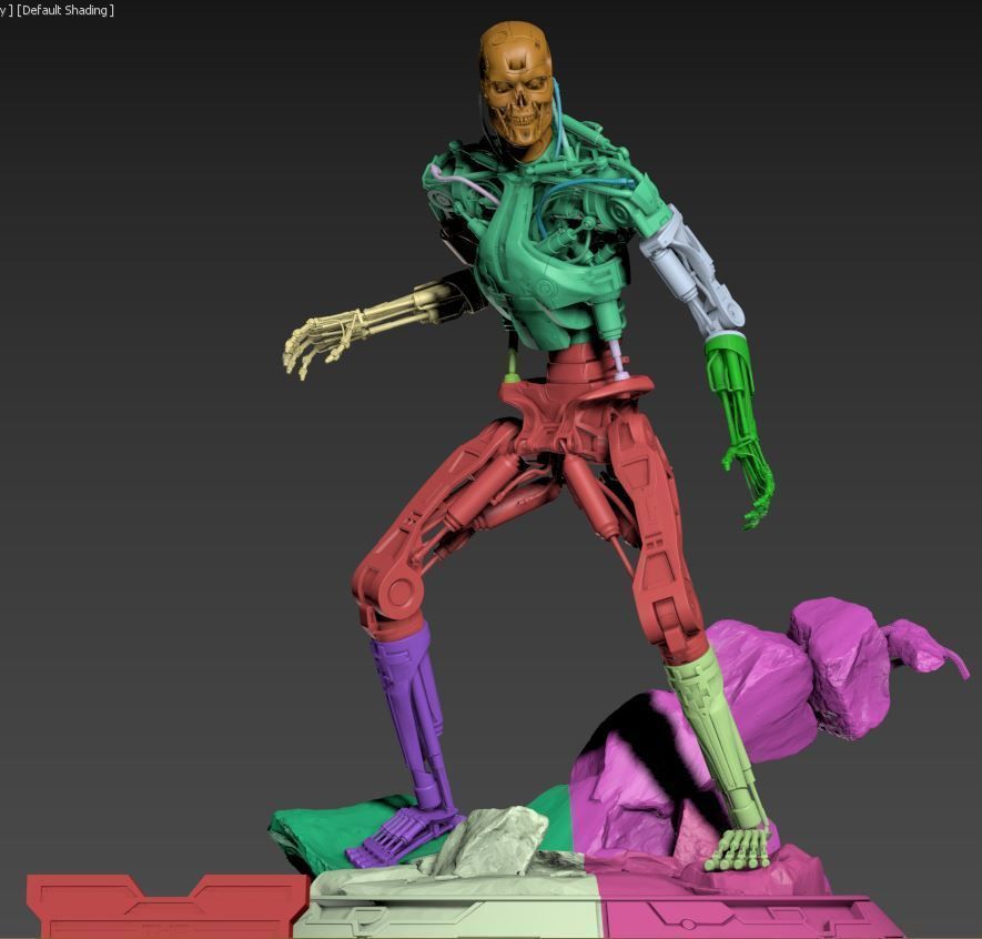 Terminator T-800 Endoskeleton Rekvizit T1 V2 High Detal 3D print model_44