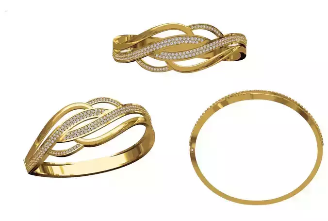 Women Bangle Bracelet STL JCD Details