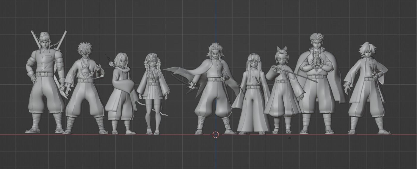 Hashira - Demon Slayer 3D Model Collection_4