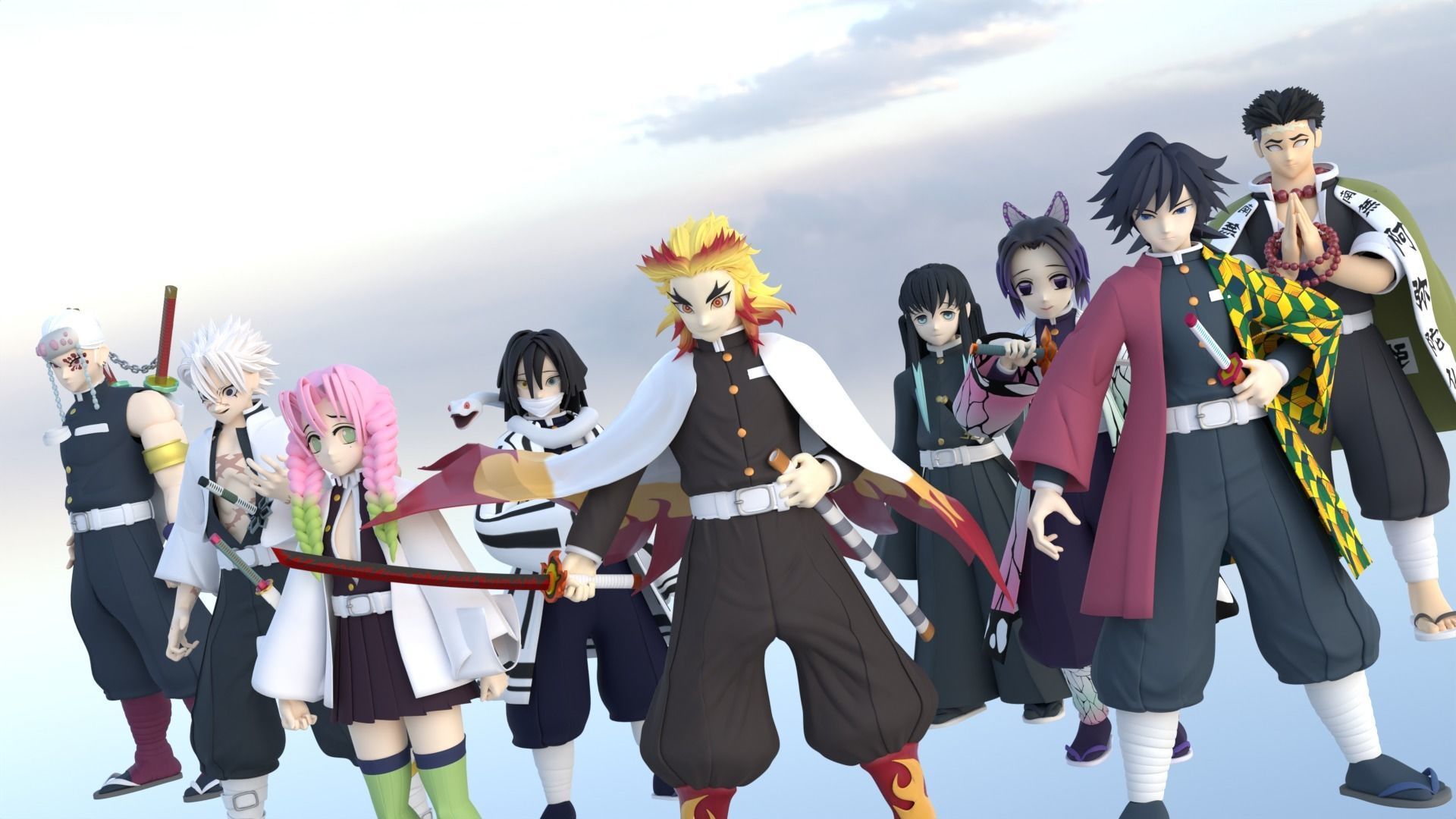 Hashira - Demon Slayer 3D Model Collection_2