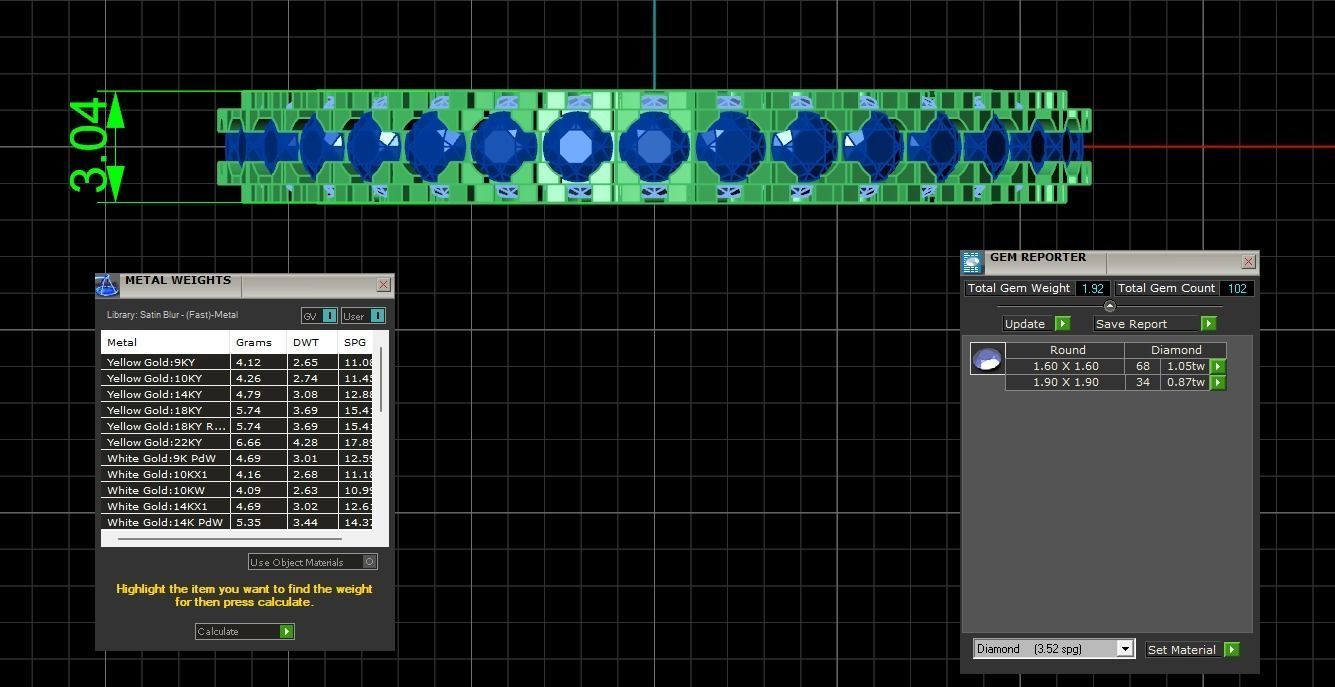Eternity Ring with 3 sided Diamond Setting 3D print model_4