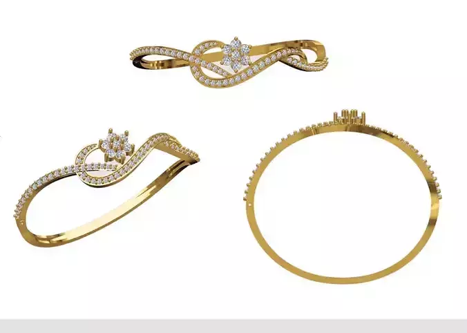 Women Bangle Bracelet STL JCD Details