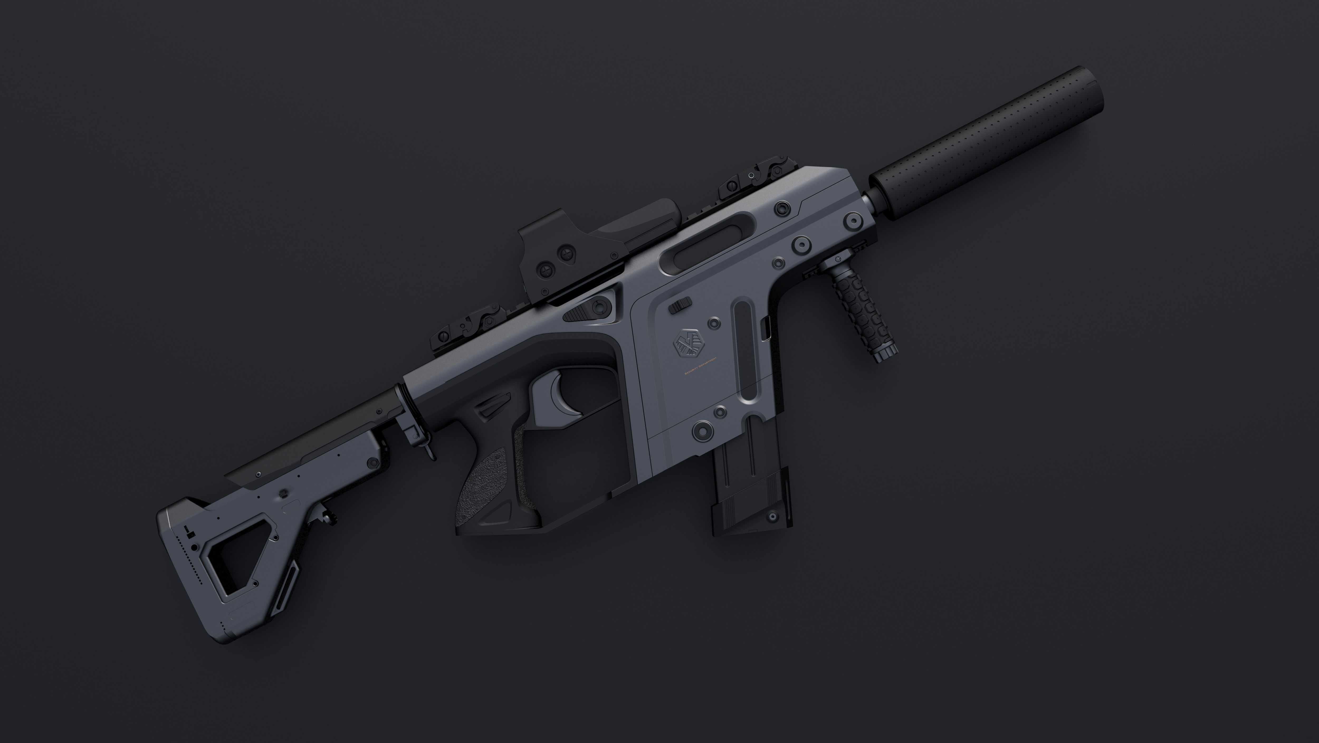 Rifle model 3D model_1