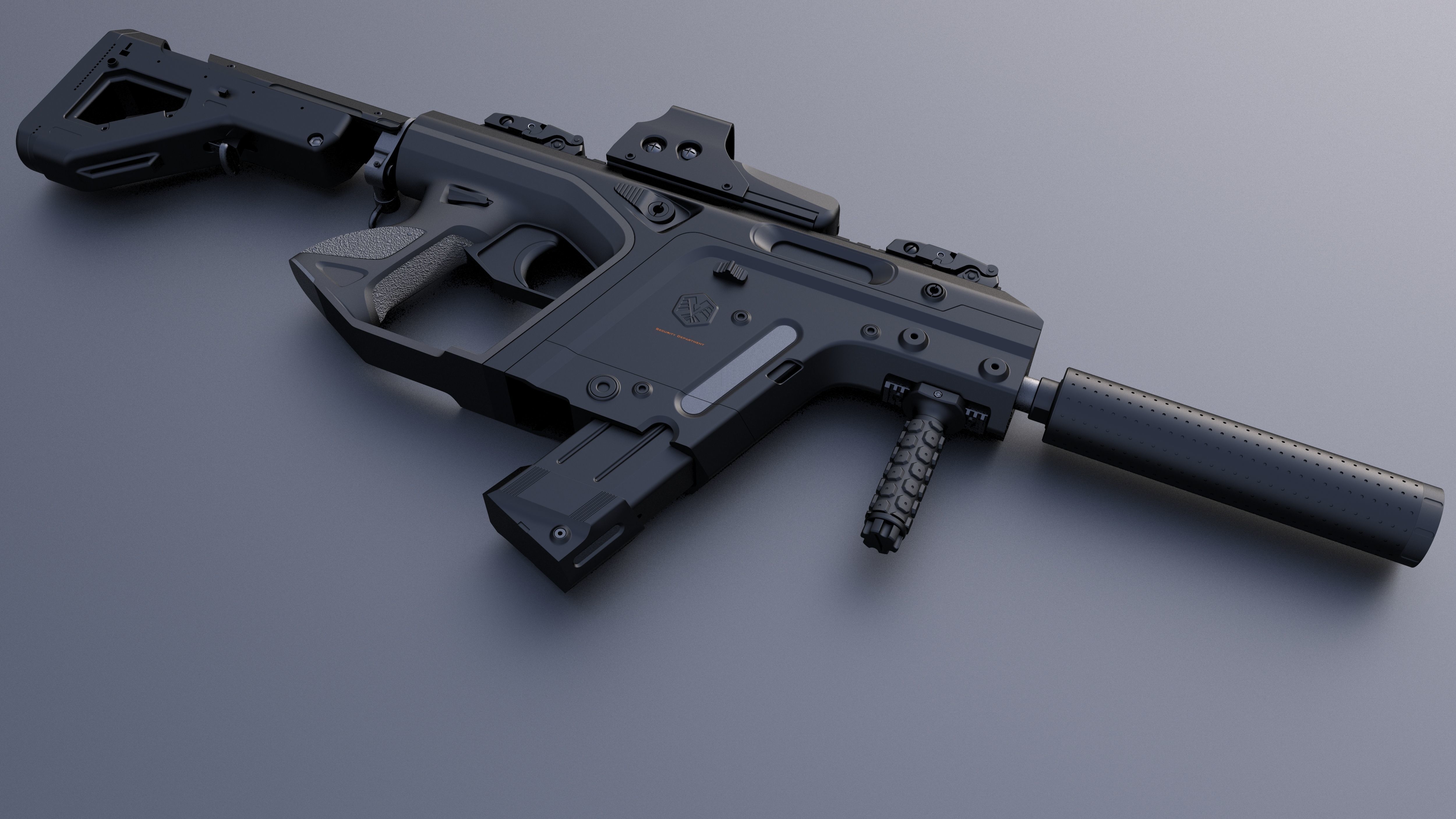 Rifle model 3D model_3