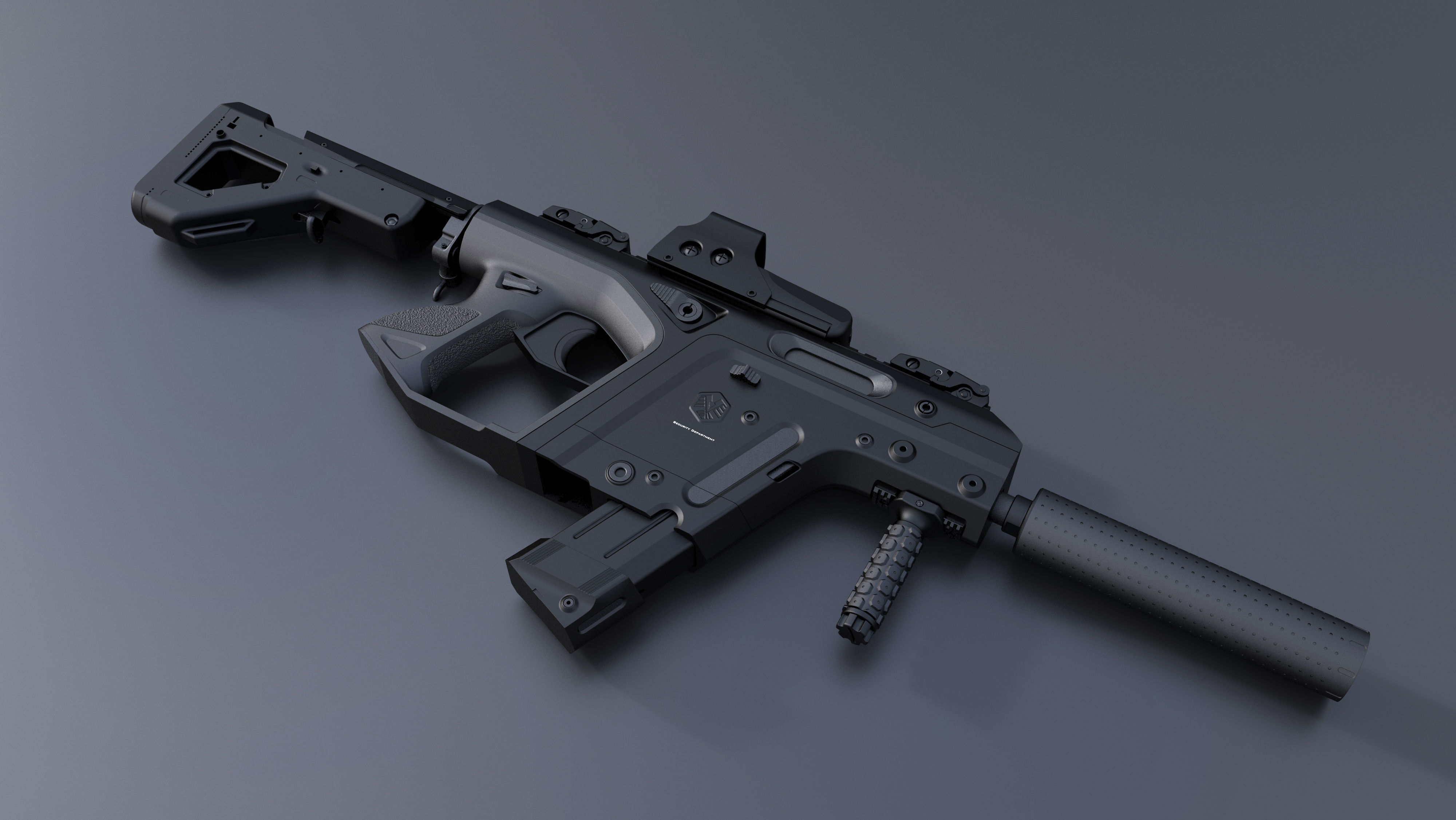 Rifle model 3D model_4