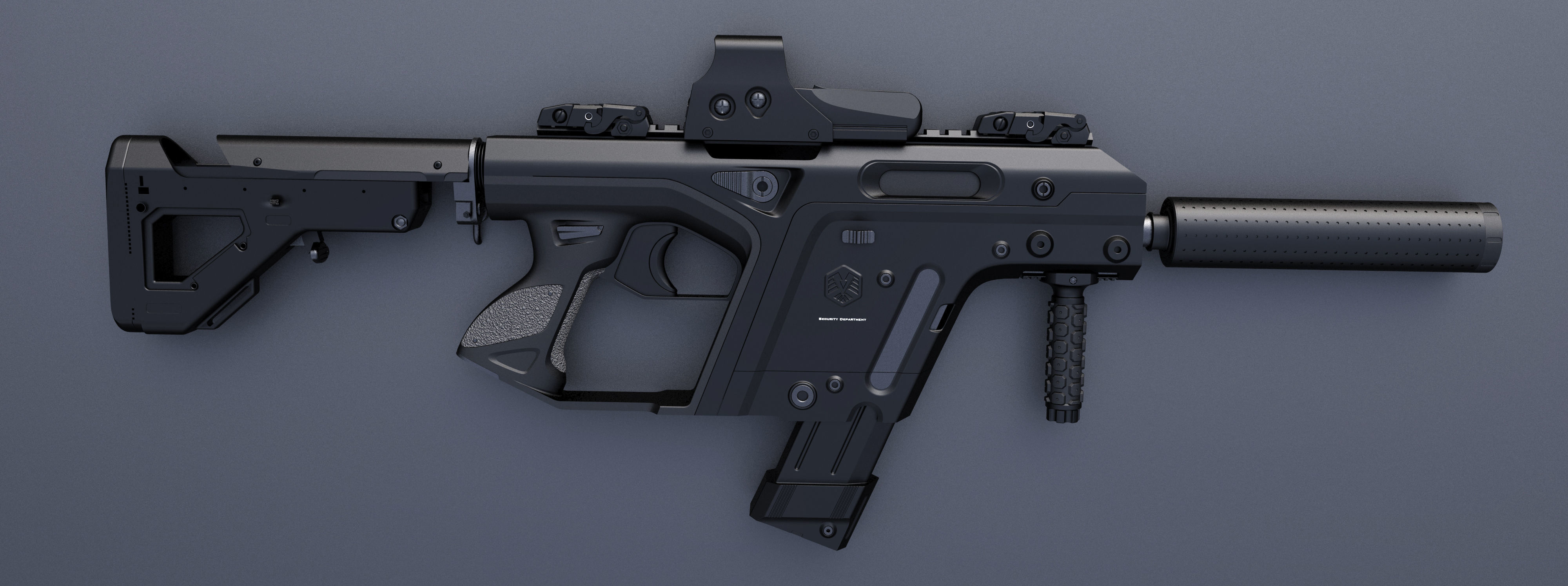 Rifle model 3D model_5