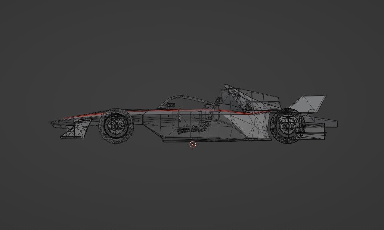 F1 car 3d textured model  Low-poly 3D model_13