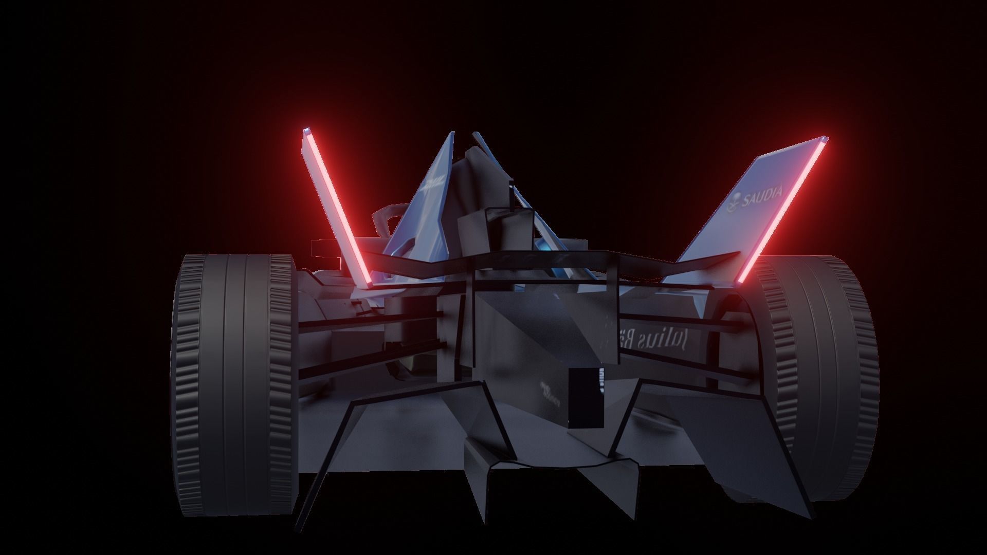 F1 car 3d textured model  Low-poly 3D model_8