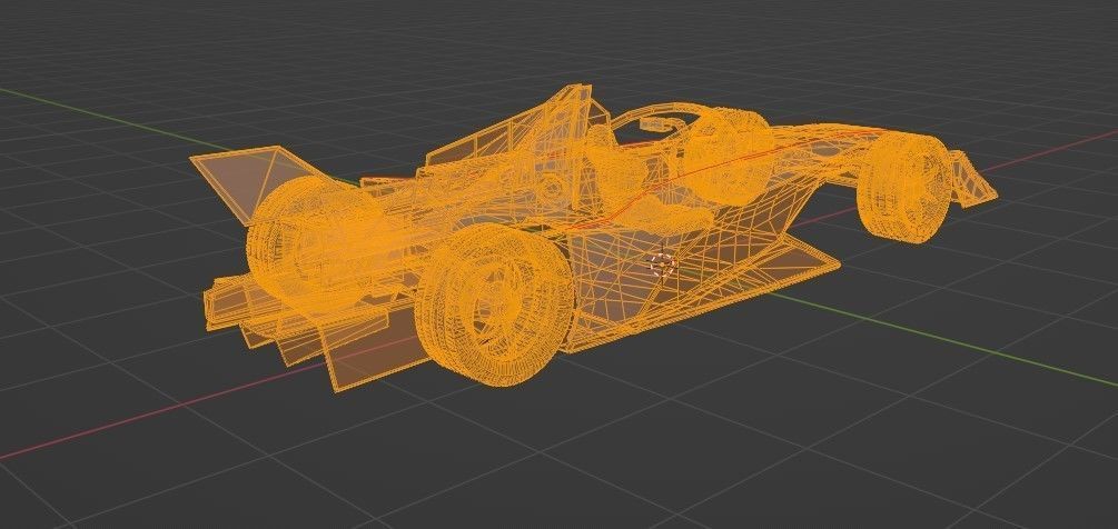 F1 car 3d textured model  Low-poly 3D model_15
