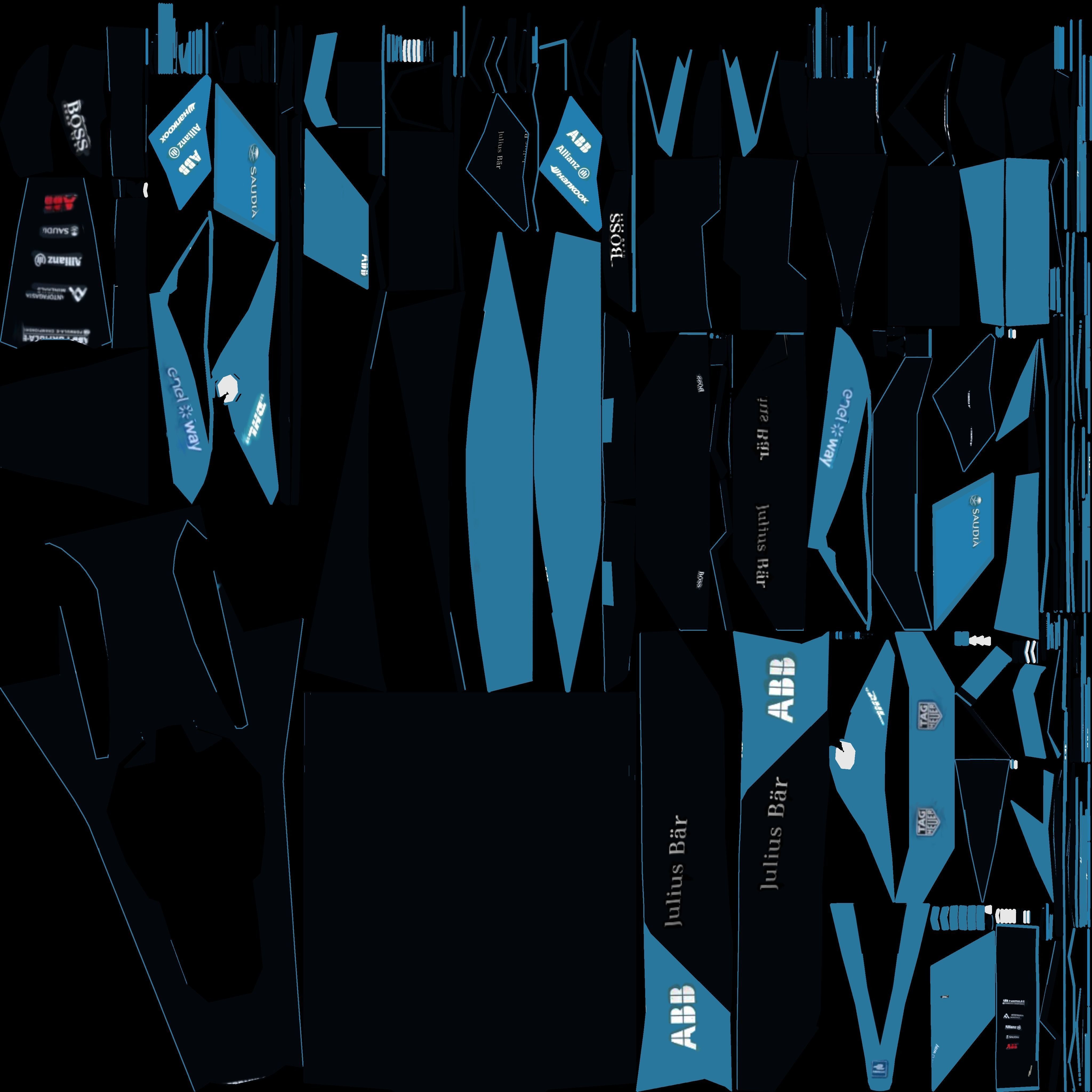 F1 car 3d textured model  Low-poly 3D model_16