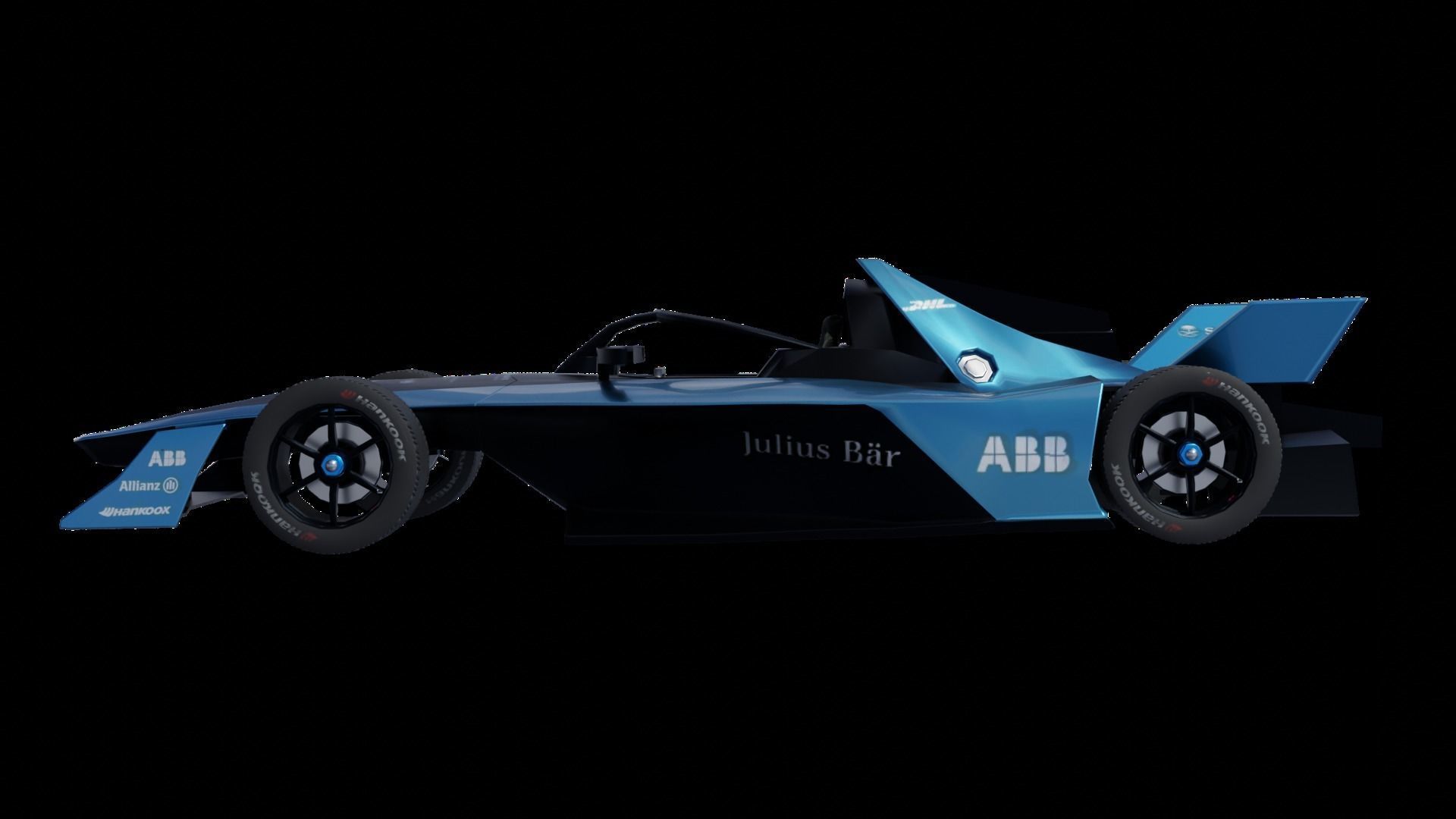 F1 car 3d textured model  Low-poly 3D model_1