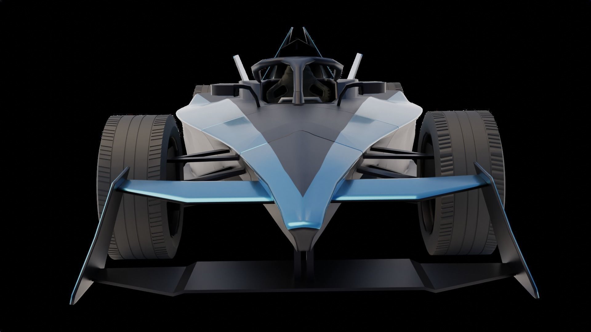 F1 car 3d textured model  Low-poly 3D model_9