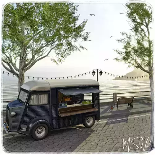 Waterfront Blender Scene - DAY