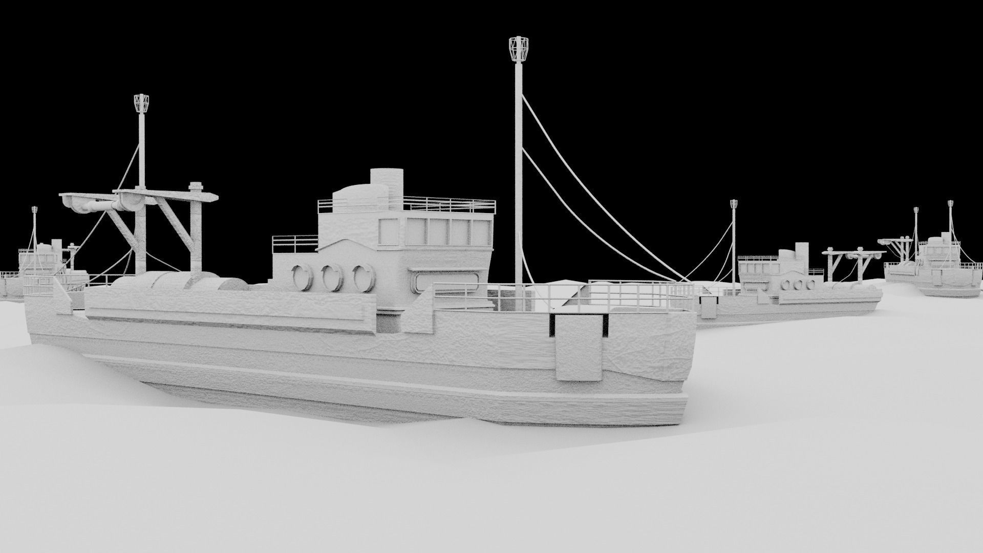 Fishing boat 3D model_1