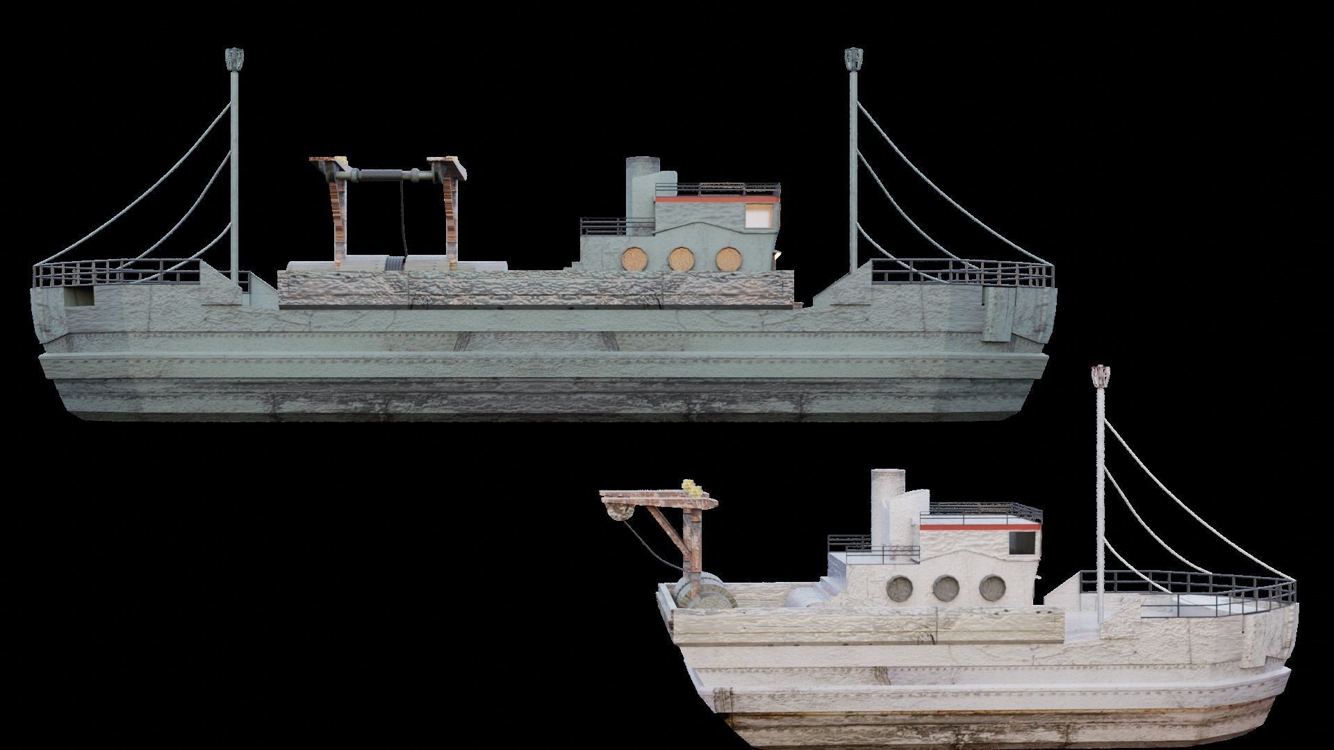 Fishing boat 3D model_3