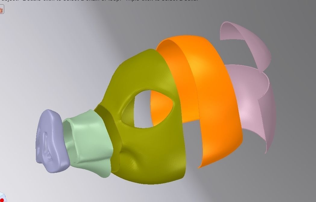 Hashibira Inosuke 3D skull mask 3D print model_1