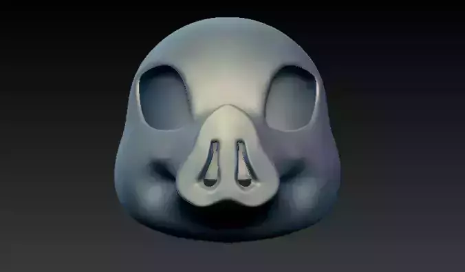 Hashibira Inosuke 3D skull mask 3D print model