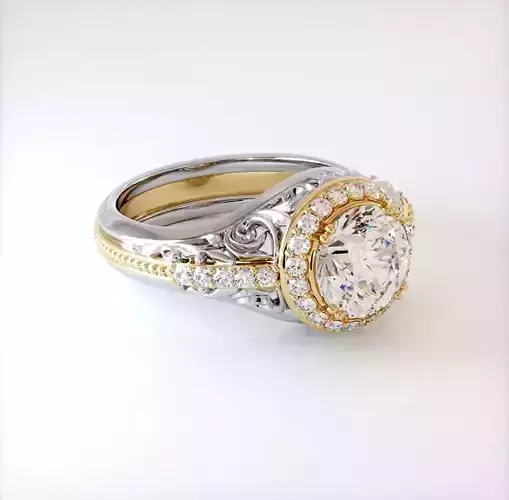 wadding rings 3D print model