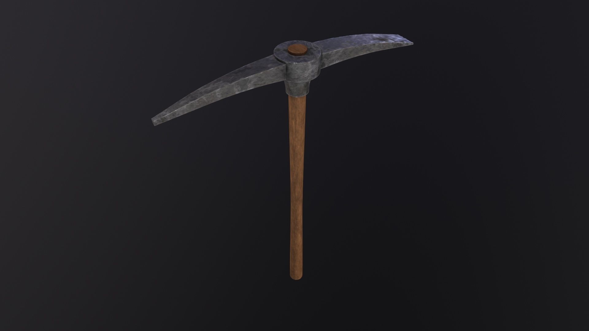Old Pickaxe 3D Model Low-poly 3D model_3