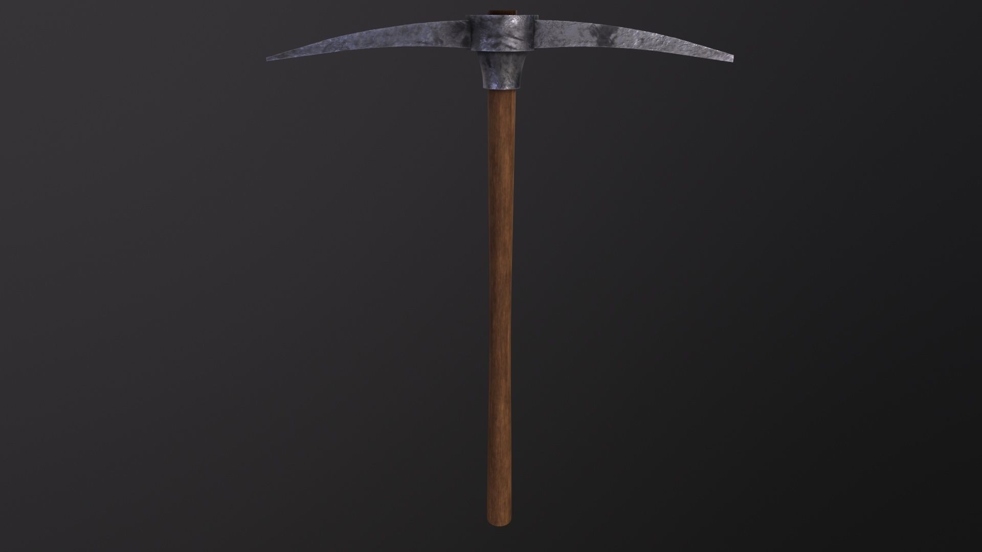 Old Pickaxe 3D Model Low-poly 3D model_2
