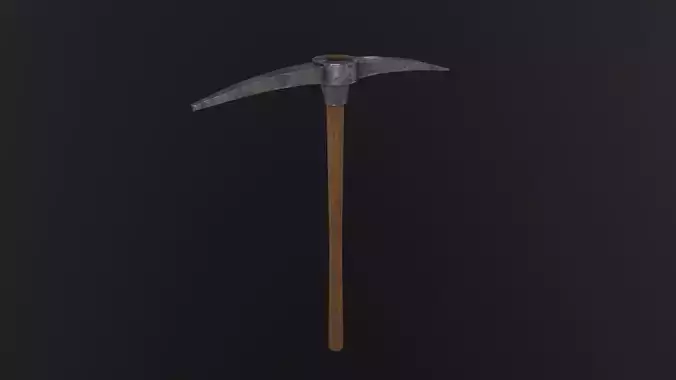 Old Pickaxe 3D Model Low-poly 3D model