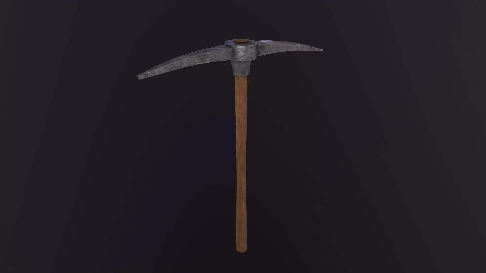 Old Pickaxe 3D Model Low-poly 3D model_0