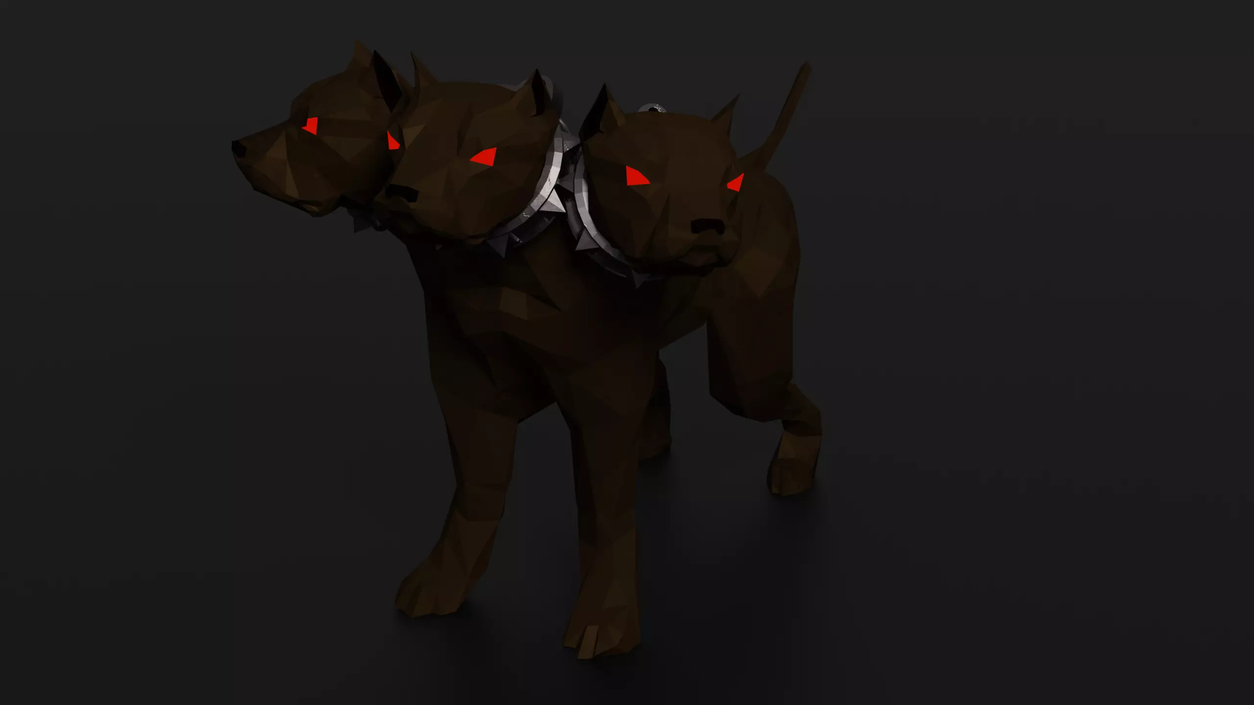 Cerberus Hellhound dog Hound of Hades Beast Monster Rigged Low-poly 3D model