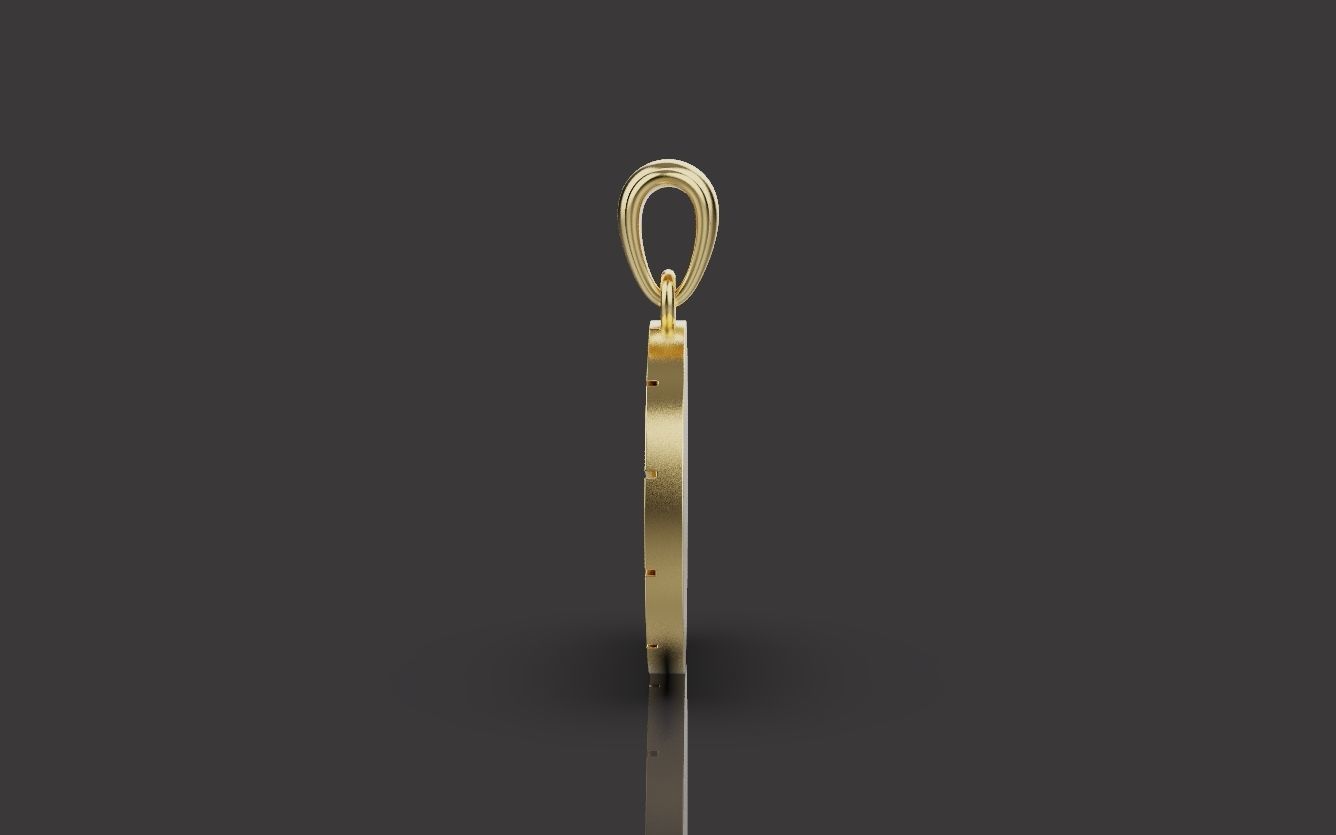 Zodiac pendant model 0018 3D print model_8