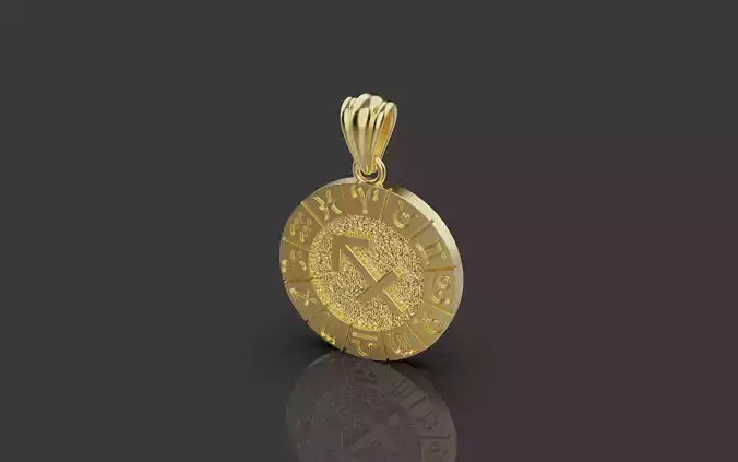 Zodiac pendant model 0019 3D print model