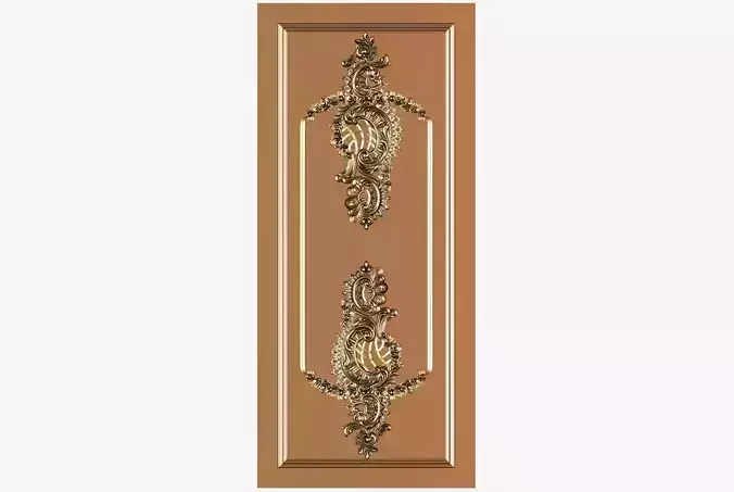 Carved Door onament for cnc 01