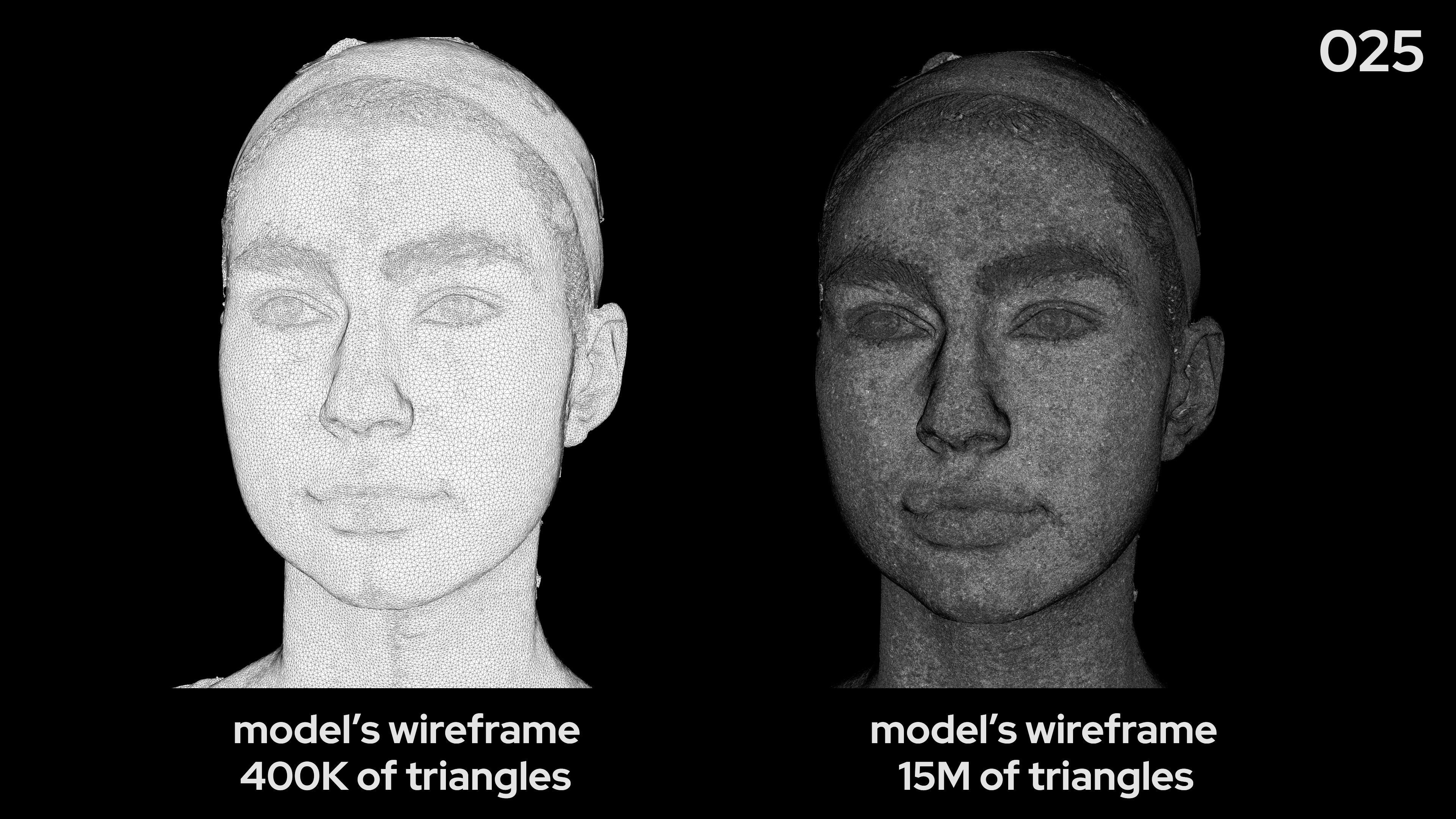 European Female 20s head scan 025 3D model_7